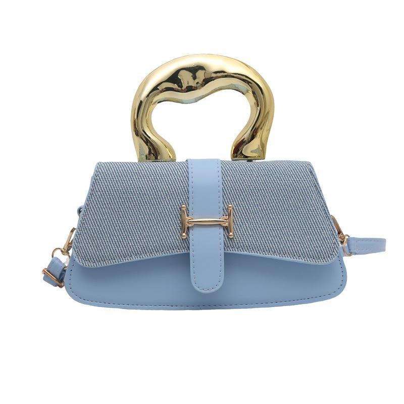 

Трендовая сумка высокой ценности 2025 новая модная универсальная сумочка персонализированная наплечная сумка-мессенджер сумка-коробка синий