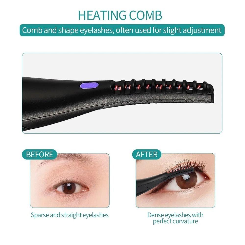 Wide Angle Heated Eyelash Curling Device Bezel-free Eyelash Clip  Beauty Tool