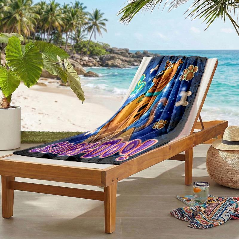 Scooby Doo Fashion Beach Towel: Ideal for Summer Adventures Soft, Absorbent and Quick Drying Suitable for Swimming and Bathing