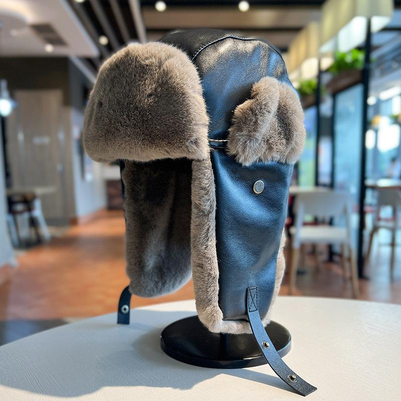 Thunderbolt Hat Men and Women Winter Padded Thickened Ear Protection Cap Cycling Outdoor Ski Ins Warm Cold Cotton Cap