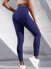 Women's Black Mesh High-Waist Yoga Pants - Slimming, Hip-Lifting Nine-Point Design