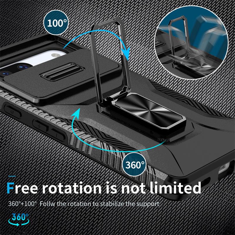 Ring Push-Pull Window Phone Case for Google Pixel 10 PRO, 9PRO XL, 8A, 8PRO, 7A, 9A - Drop-Proof, Cross-Border Design