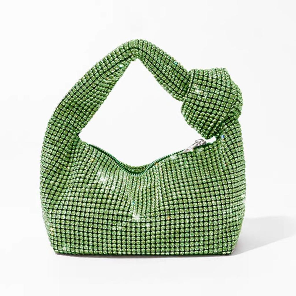 

Вибуховий Водяний Діамант Повний Діамантовий Набір Сумка-Вузол під Пахву Вибуховий Високоякісний Модний Вечірній Жіночий Сумка Сріблястий зелений