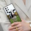 Brown Cow Calf Horns Cell Phone Case for Samsung Galaxy S26 Ultra S25 S24 S23 S22 S21 S20 Note10 Cover