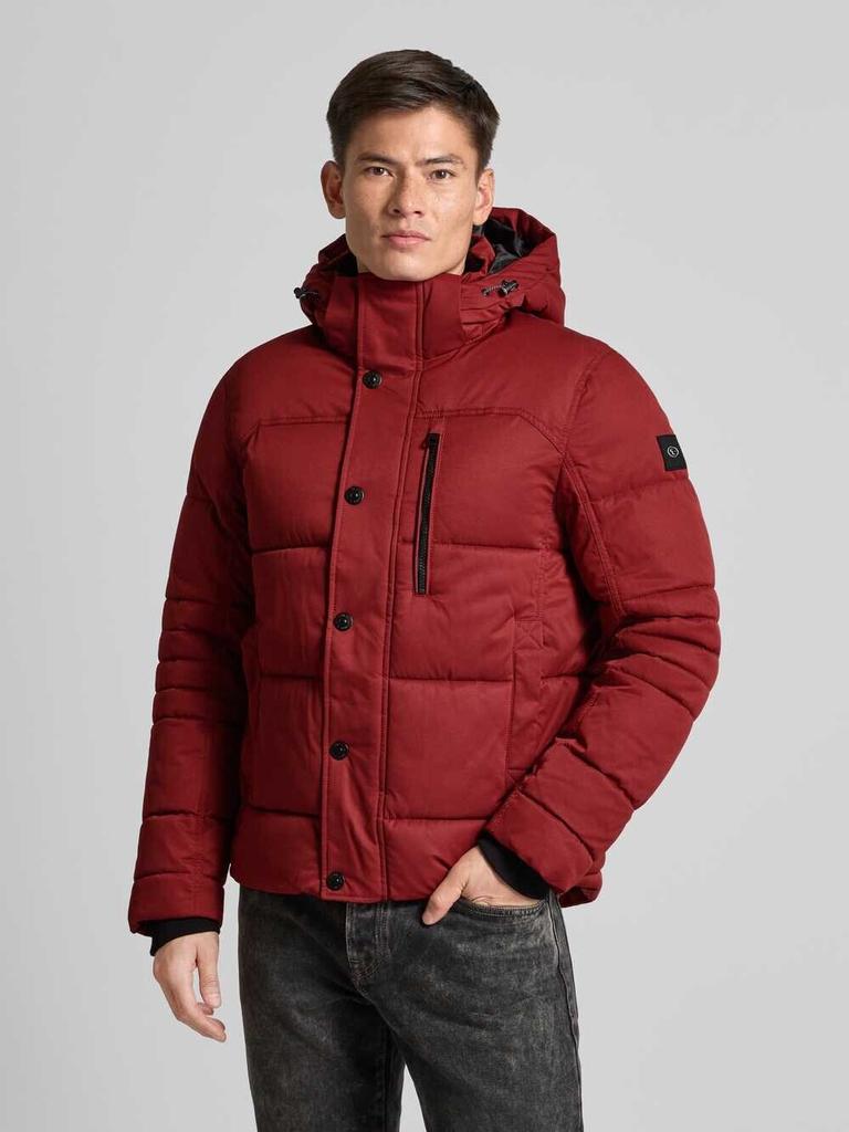 Winter Jacket Tom Tailor Puffer Winter Jacket With Detachable Hood (1044772) Bordeaux Dark Red