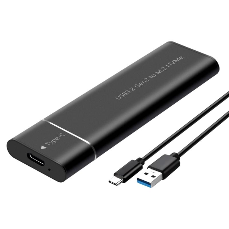 M.2 NVME Solid Disk Case, 10Gbps High Speed Data Transfer, Metal Cooling Shell Hard Disk Case Box for 2230-2280