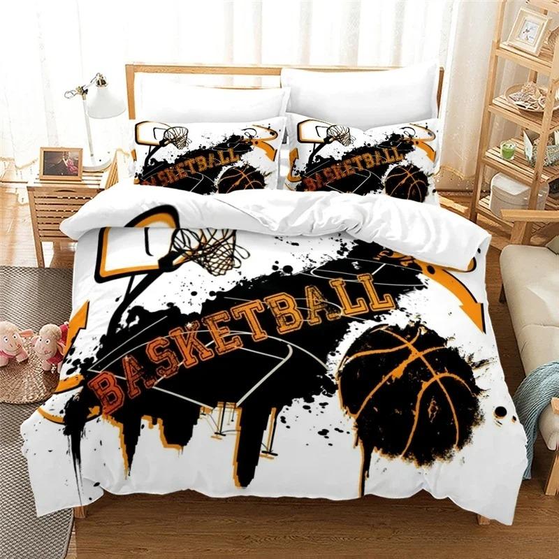 

3D Basketball Sports Man Printed Bedding Set Duvet Cover Set Soft Comforter Cover With Pillowcase Set Twin Full Queen King Size EU single(135x200cm)