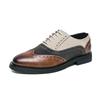 46 large size men's shoes Brock engraved splicing business dress pointed leather shoes business casual leather shoes