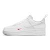 Nike Air Force 1 07 Rosso Mini Swoosh Scarpe da Ginnastica da Uomo Bianco Rosso Università FZ7187-100