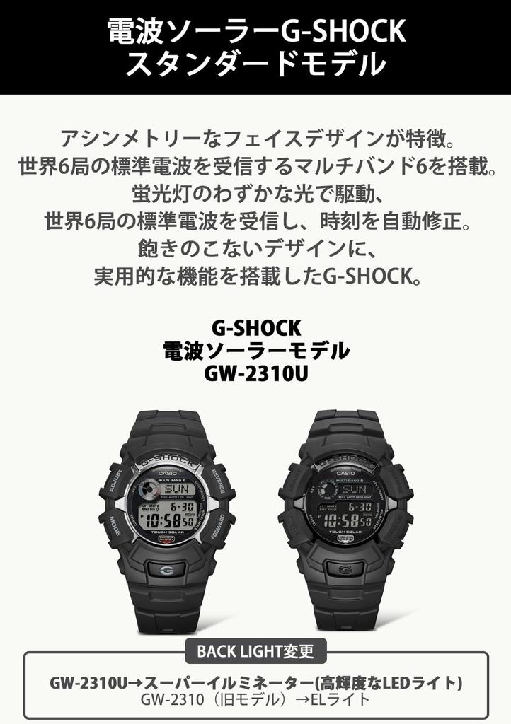 Montre Solaire Noire [Casio] G-Shock Radiocommandée GW-2310U-1JF Homme