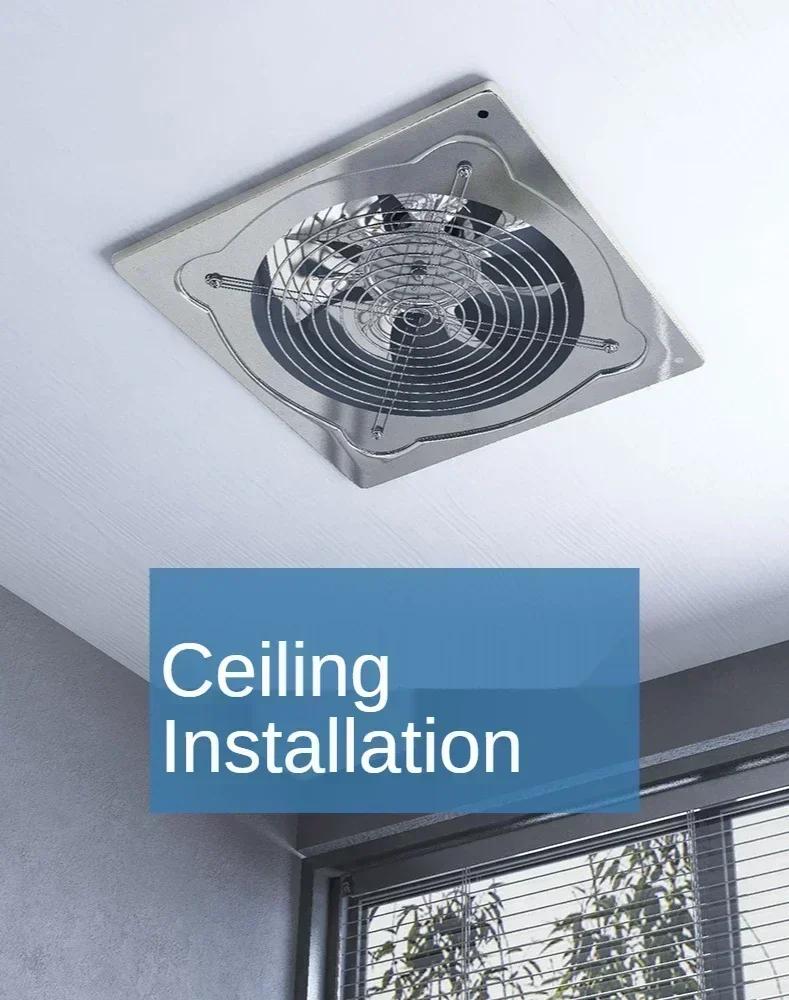 6/7 inç Inline Aspiratör egzoz fanı Havalandırma Borusu Fan Banyo Mutfak Duvar Penceresi Paslanmaz Çelik Tavan Vantilatörü