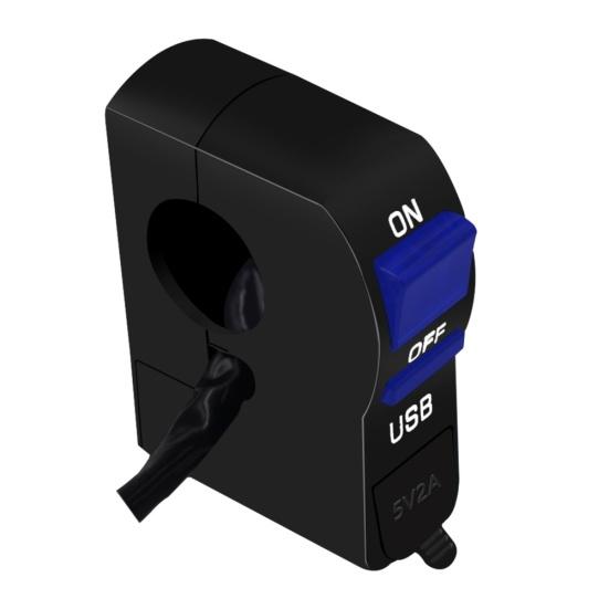 DC 12V LED indicador motocicleta manillar montaje USB cargador de teléfono con interruptor