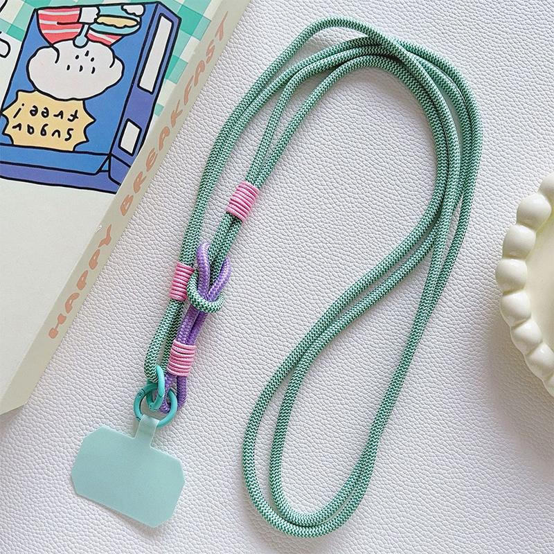 

Милый красочный ремешок для мобильного телефона, универсальный чехол для телефона, ремешок через плечо, креативный телефон, длинная цепочка с защитой от потери, подарки