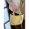 Vintage Niche Commuter Handbag Women's Bag 2025 New Woven Bucket Bag Simple Shoulder Messenger Bag