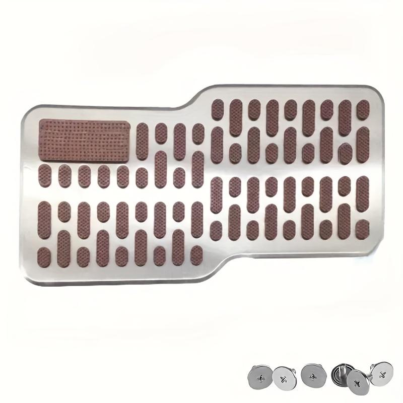 1pc Fit Stainless Steel Car Floor Mats with Screws, Anti-Slip Pedal Repair Pad, Wide Metal Foot Pedal for Vehicle Driving