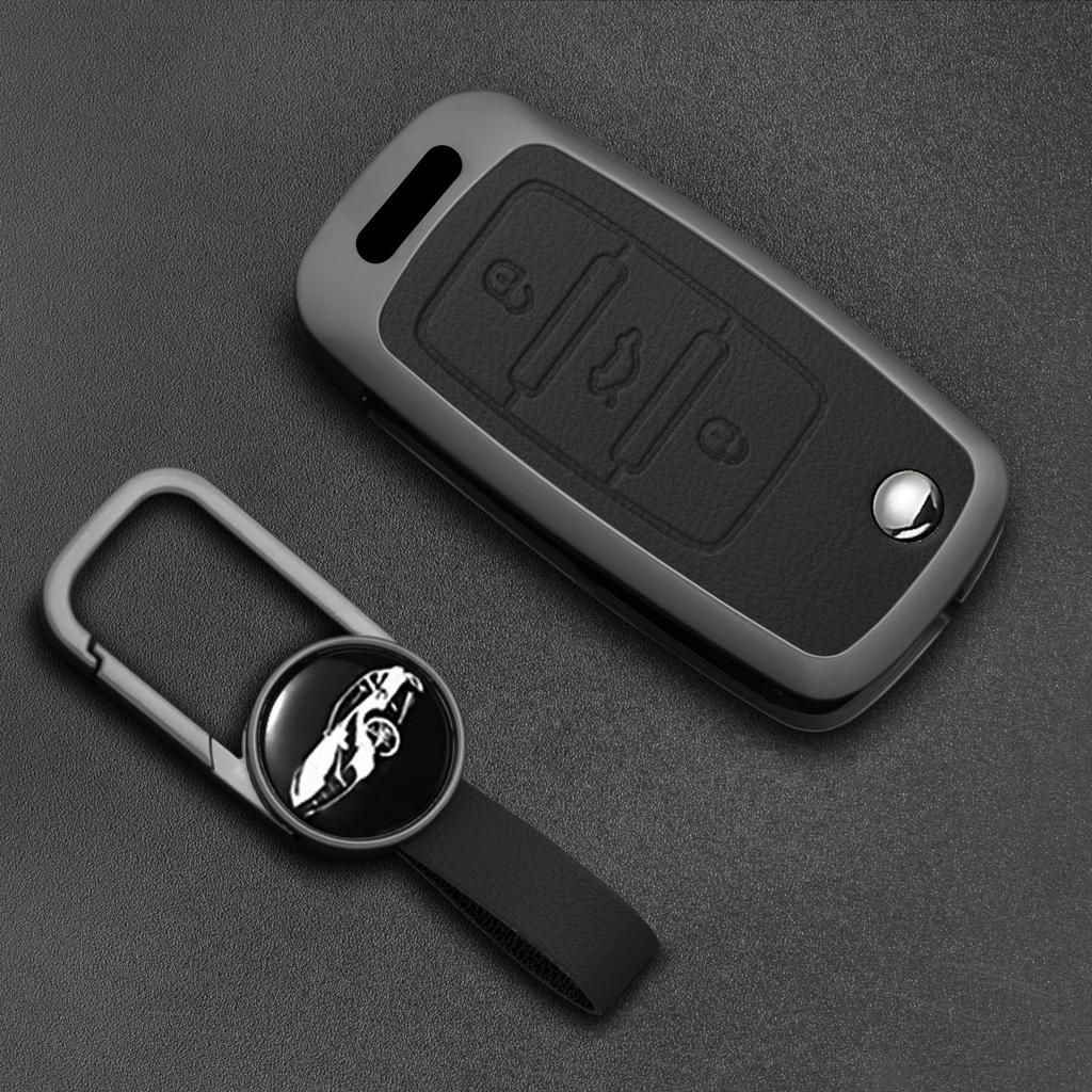 Styling Mouldings Car Key Case Cover Key Bag Fob For VW Volkswagen Polo Golf Passat Beetle Tiguan Seat Leon Altea Skoda Octavia