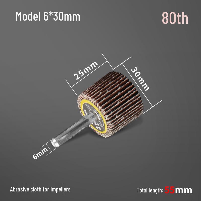 Enhanced 6mm Shank Flap Wheel for Rust Removal - Sandpaper Sand Cloth Grinding and Polishing.