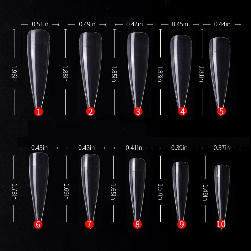 Nail Sheets Salon Tip Nail Sheets Natural Transparent White 500 Pieces Nail Sheets