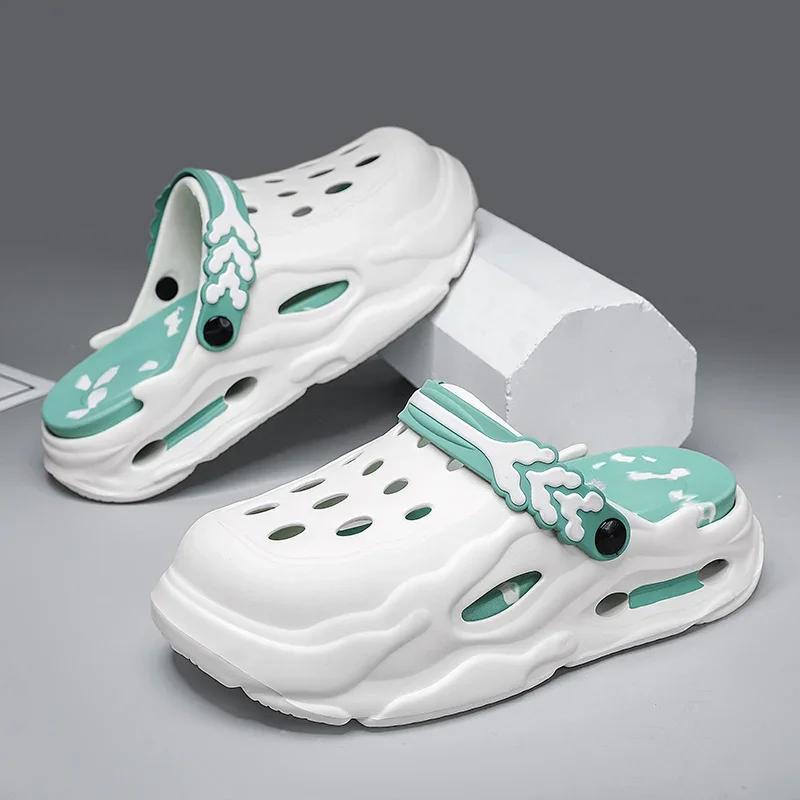 Summer New Men's and Women's Outdoor Slippers for Driving and Outdoor Wear, Dual-purpose Thick Soled Non Slip Women's Sandals