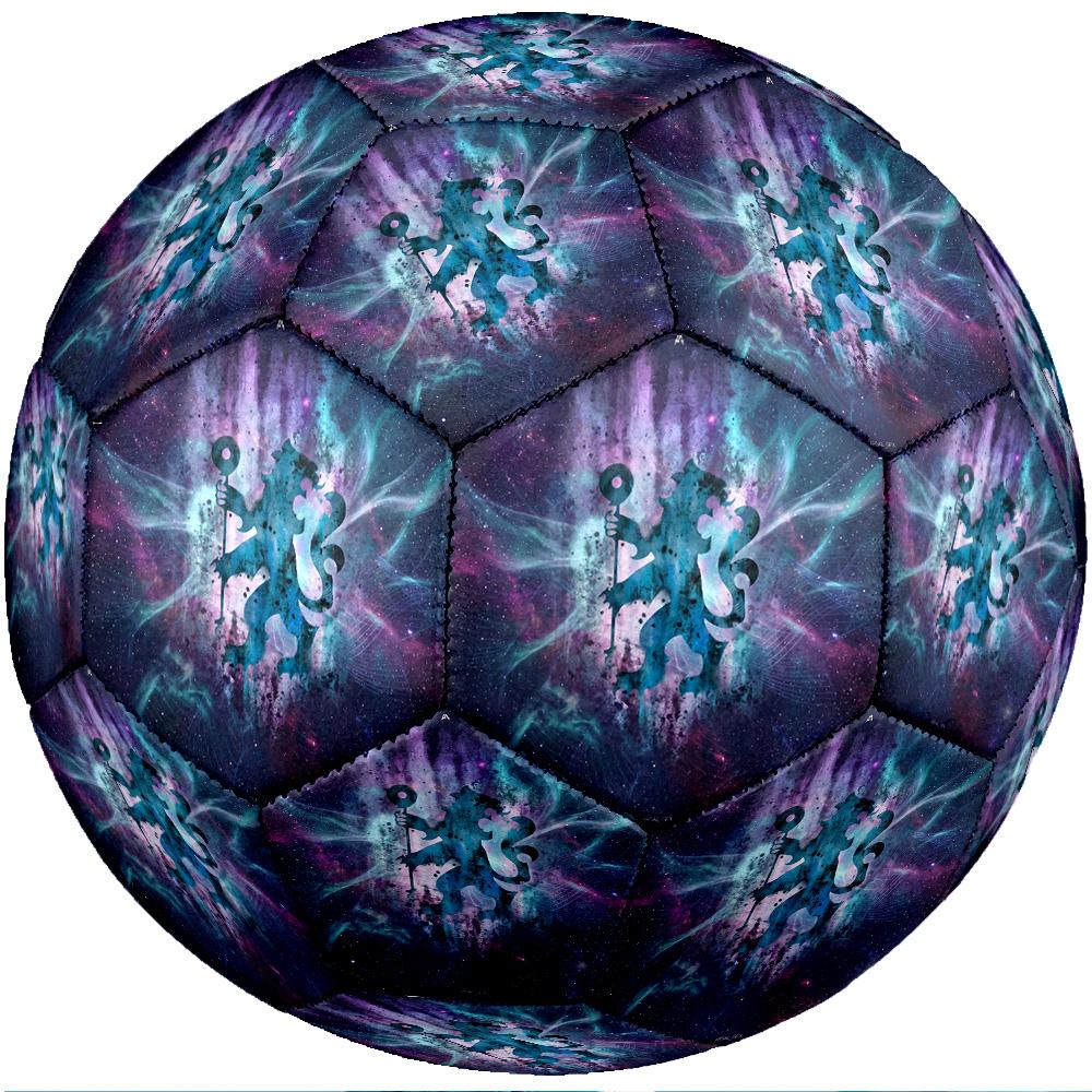 Chelsea FC Theme Soccer Ball Size 5 Soccer Ball Soft Touch Professional Training Football for Outdoor Sports