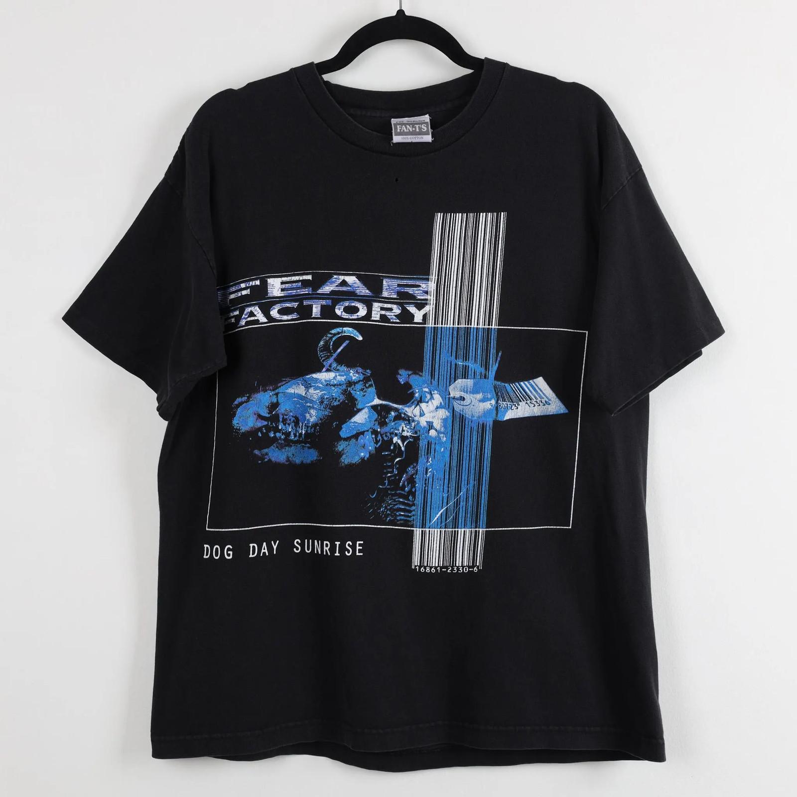 Vintage 90s 1996 Fear Factory Dog Day Sunrise Machines of Hate Tour T-hirt Large Unisex T-Shirt M