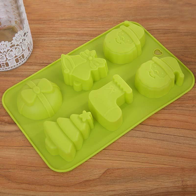 Silicone Chocolate Cake Baking Mold Santa Claus Christmas Decorating