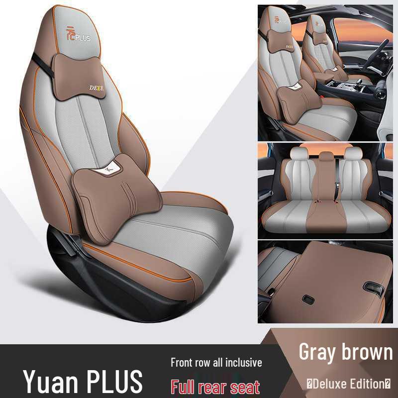 2024 BYD Yuan Plus Honor Model Cartoon Car Seat Cover, Full Surround, All-Season Cushion.