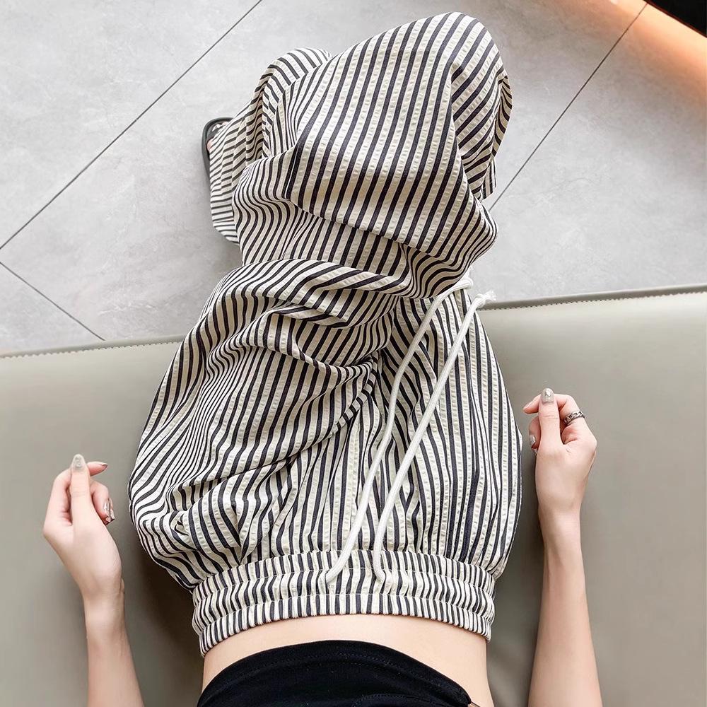 Ice Silk High Waist Wide Leg Pants for Petite Women - Slimming, Drapey, and Stylish Striped Trousers for Summer