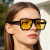 Vintage Classic Oversized Square Sunglasses Women Men Punk Big Frame Outdoor Driving Sun Glasses