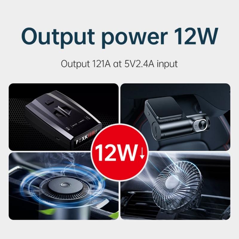 Convert USB Type C to 12V Cigarettes Lighter Adapter Cable USB Type C To 12V Adapter Cable For Car Fan, LED Lights