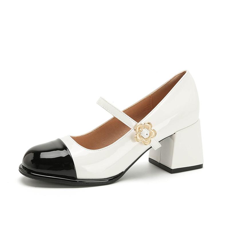 

Туфли Мэри Джейн на толстом каблуке для женщин. Нарядные туфли с ремешком на щиколотке. Женские повседневные туфли-лодочки с круглым носком. Туфли-лодочки Мэри Джейн для свадьбы, офиса, вечеринки. 40 абрикосовый