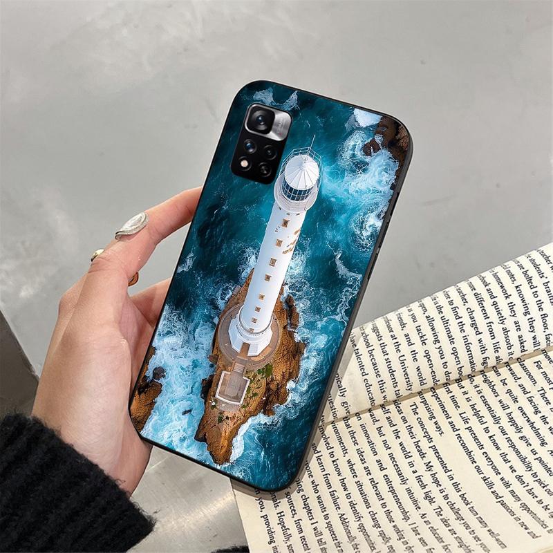 Phone Case For Xiaomi Redmi note 14 Pro 14 13 12 11 10 Pro 14S 12S 11S Redmi 14C 13C 10 Lighthouse