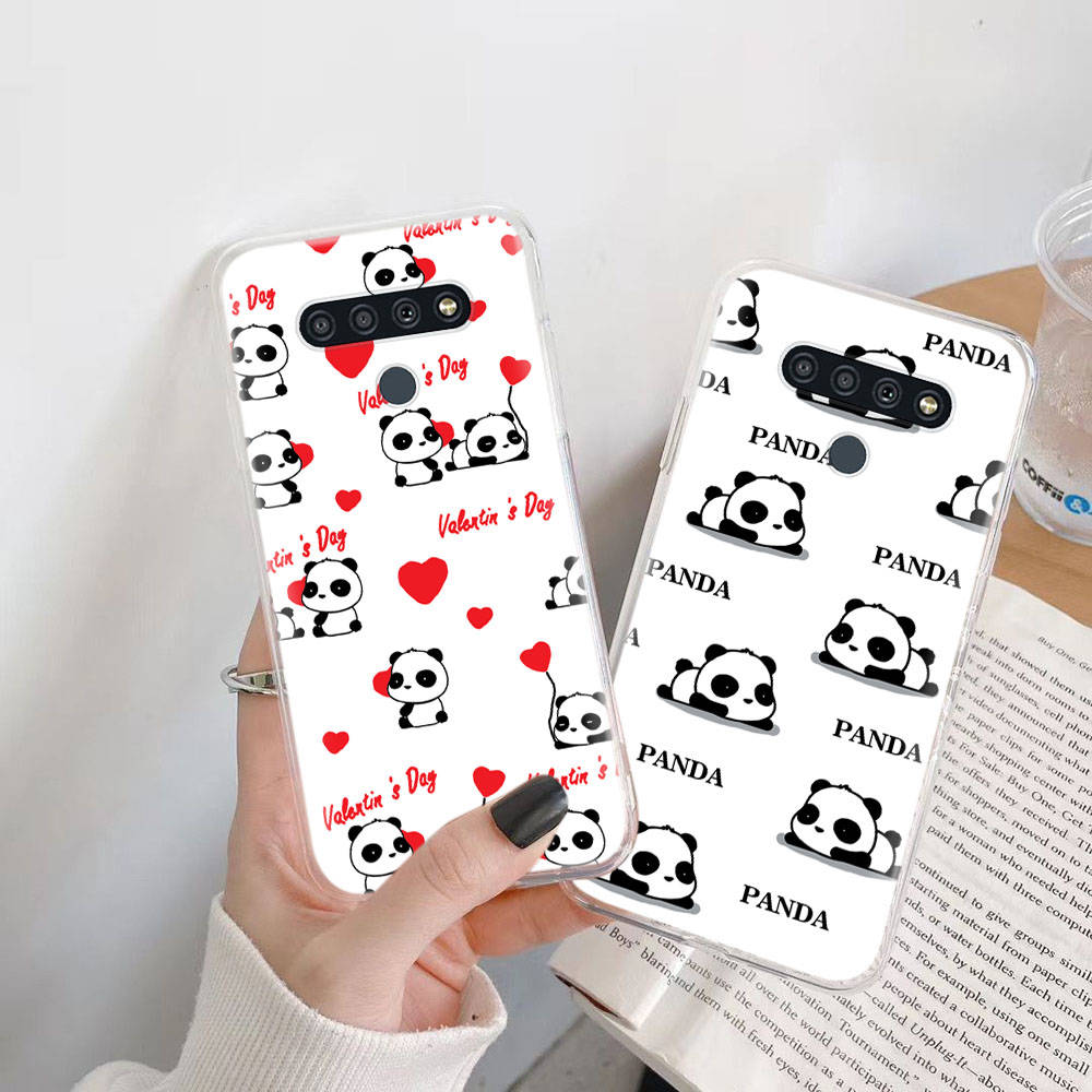 Panda Cartoon TPU Hülle für iPhone XR 7 8 14 15 11 12 13 X XS Pro Max Xiaomi Redmi 13C Hinweis 9 Samsung A22 S23 S24 Ultra Plus VIVO
