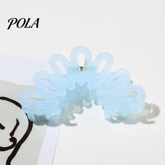 Hair Claw For Buns Back Head Shark Clip, Large Hollow Petal Shape Claw, Bun Holder Lightweight Clip Accessory, Size Shower for Thick And Half-Ties Ice