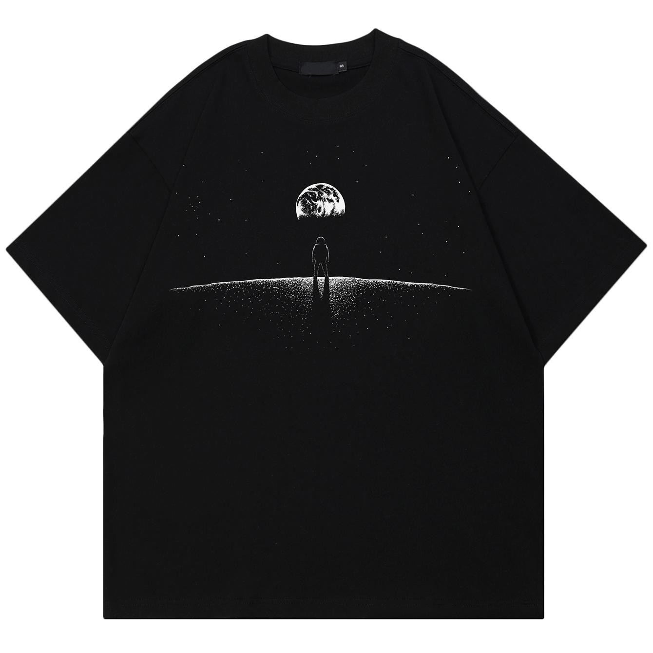 

Футболка унисекс с рисунком «Космический астронавт» Streetwear 2024 S чёрный