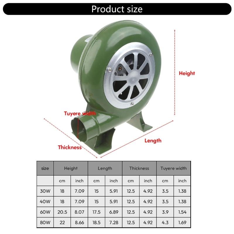 Electric Blower Ventilation Equipment Fit for Forging Blacksmithing Coal Fan With Air Flows Metalworking Air Blower Tool