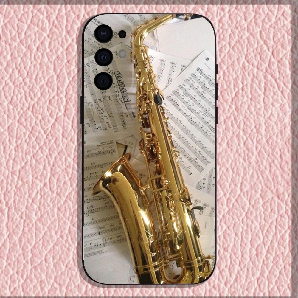 Saxophone Music Phone Case For Samsung S25,S24,S21,S22,S23,S30,Ultra,S20,Plus,Fe,Lite,Note,10,9,5G Black Cover