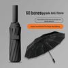 Automatic Large Folding Umbrella with 60 Ribs, Black Glue Coating, Thickened for Sun Protection, UPF40+ Sunshade.