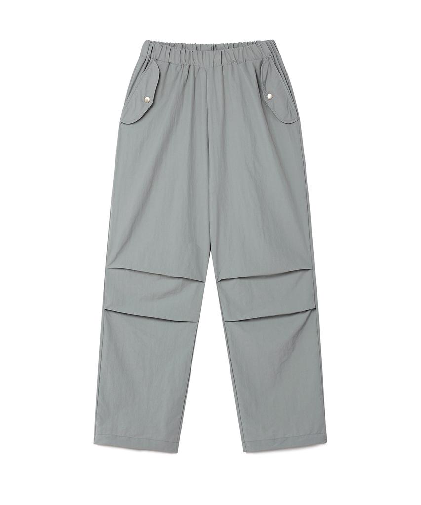 Alijibi Nylon Utility Parachute Pants Gray