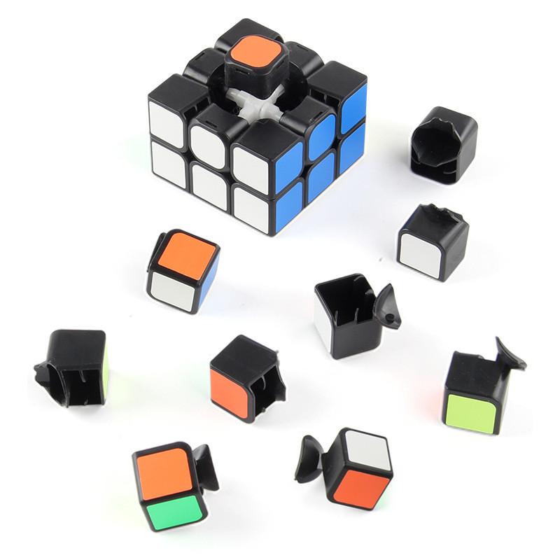 Smooth Rotating 5.7cm Black Background Round Corner 3x3 Children's Educational Cube
