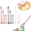 4 Mini Spatula Silicone Makeup Spatula Thin Spatula Set for Skinny Openings Tiny Scraper for Jar,Kitchen Bottle,Cosmetic