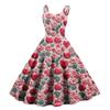 Women's Valentine's Day Love Heart Print Sexy Off Shoulder Vintage Dress