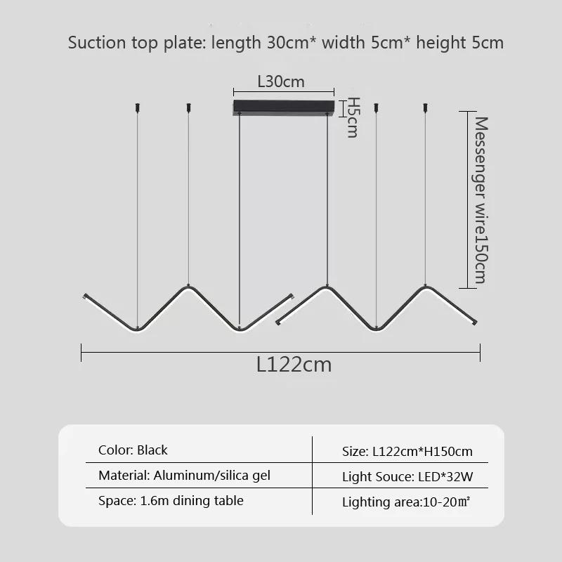 Modern LED Pendant Light Minimalist Chandelier For Dinning Room Kitchen Bar Restaurant Home Decor Led Lighting Remote Control