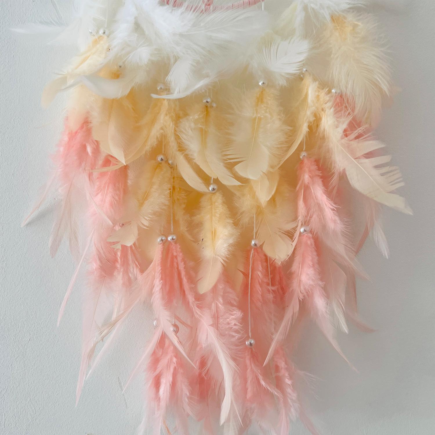 

Home Decoration Light Luxury Dreamcatcher Feather Hanging Crystal Stone Tree of Life woven wind chimes living room wall decor wall hanging