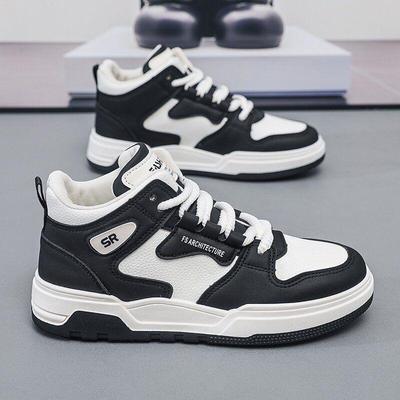 Sneakers High-Top Traspiranti da Uomo Stile Coreano - Scarpe Casual alla Moda, Versatili, con Suola Spessa