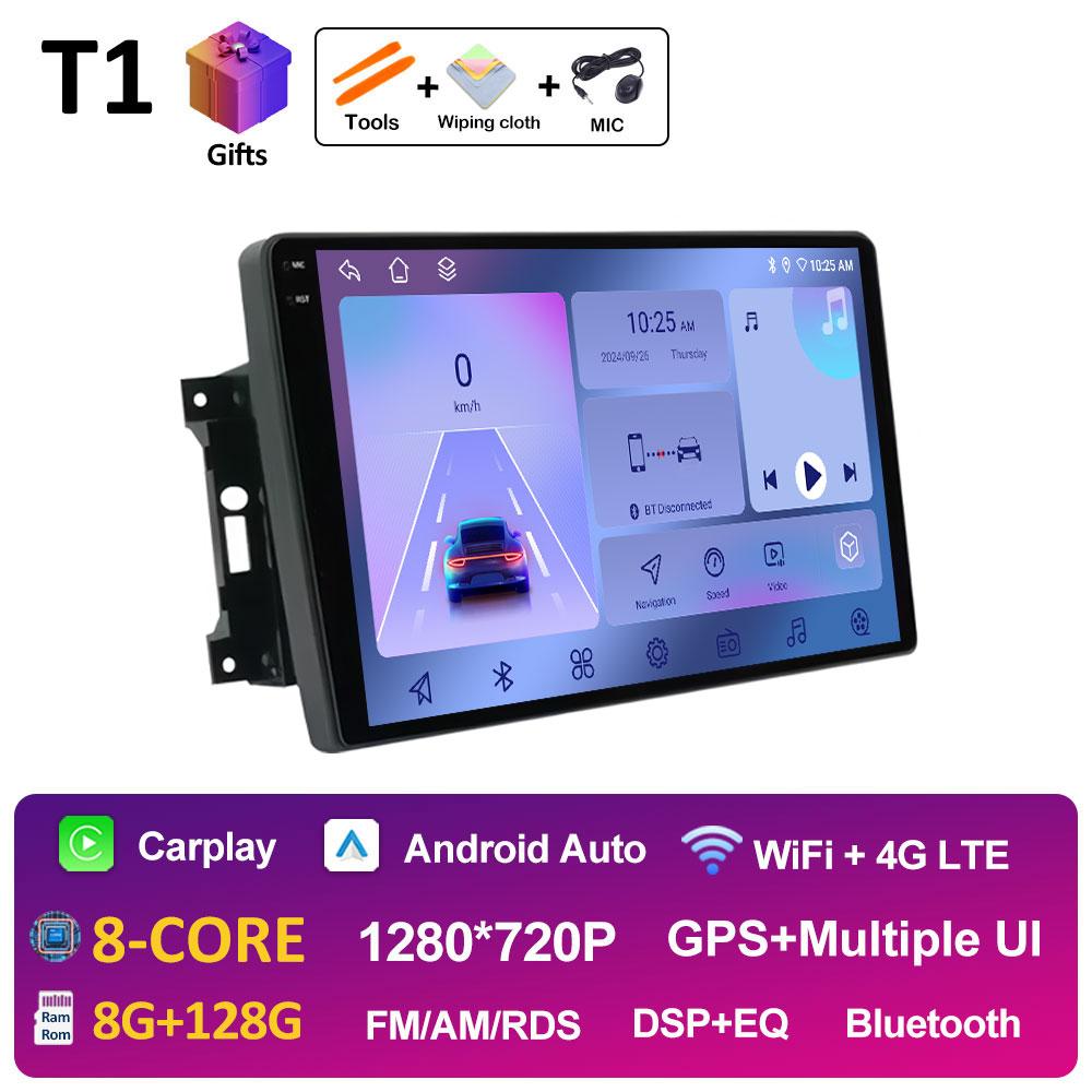 For Jeep Wrangler 3 JK 2007 2008 2009 2010 - 2018 Android 14 Wireless Carplay GPS Navigation Bluetooth Smart System Accessories