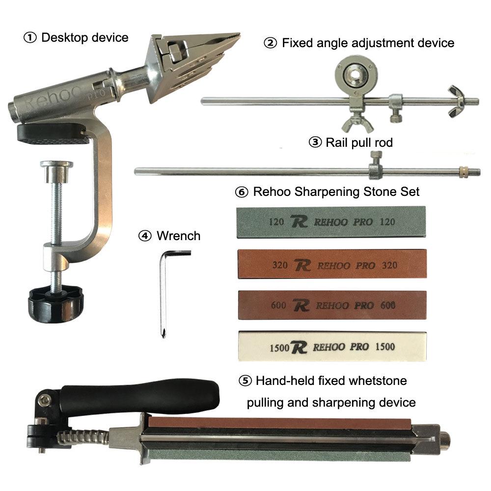 Ruihe Rehoo 360° Otočný Kovový Držák Jigu pro Broušení Nožů s Pevným Úhlem RH006