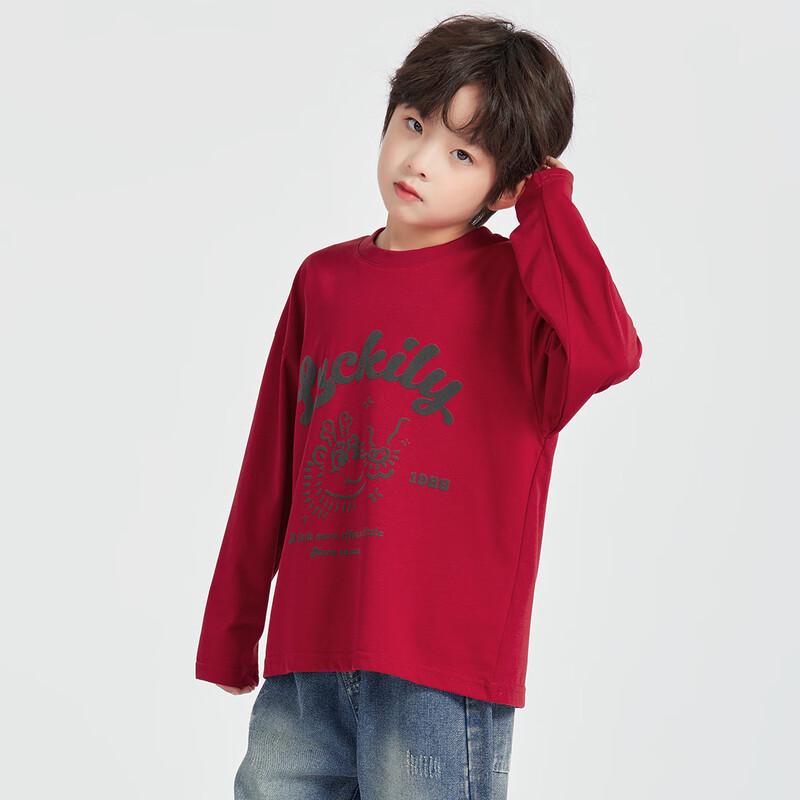 Duo Duo Jia Boys' Lucky Dragon Cartoon Long-Sleeve Cotton T-Shirt