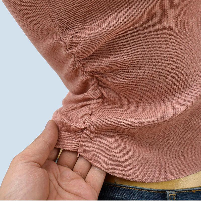 Knitted Simple Pleat Summer New Short sleeve knit Women Slim fit Slimming Square Collar Solid All-Match Base Top