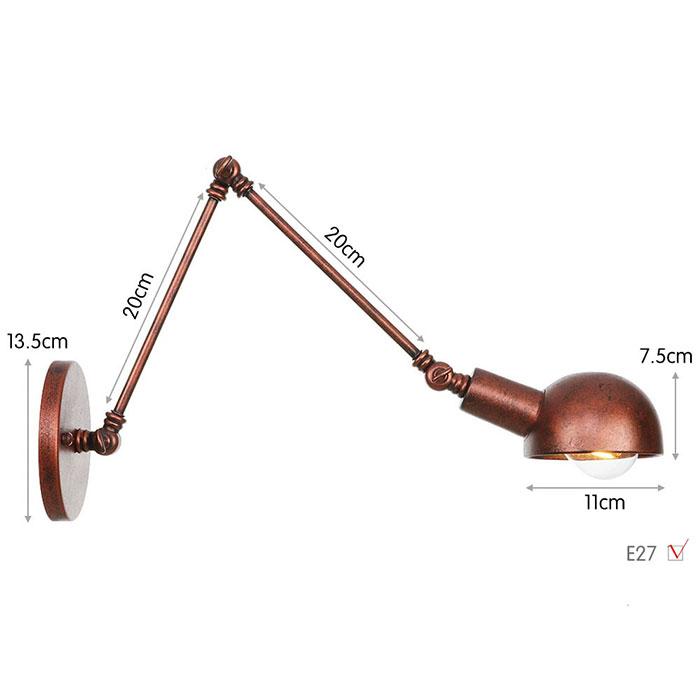 Loft Industrial Adjustable Long Swing Arm Wall Lamp Fixture Vintage Edison Bulb Wandlamp Lamparas De Pared Lights Lampen Sconce